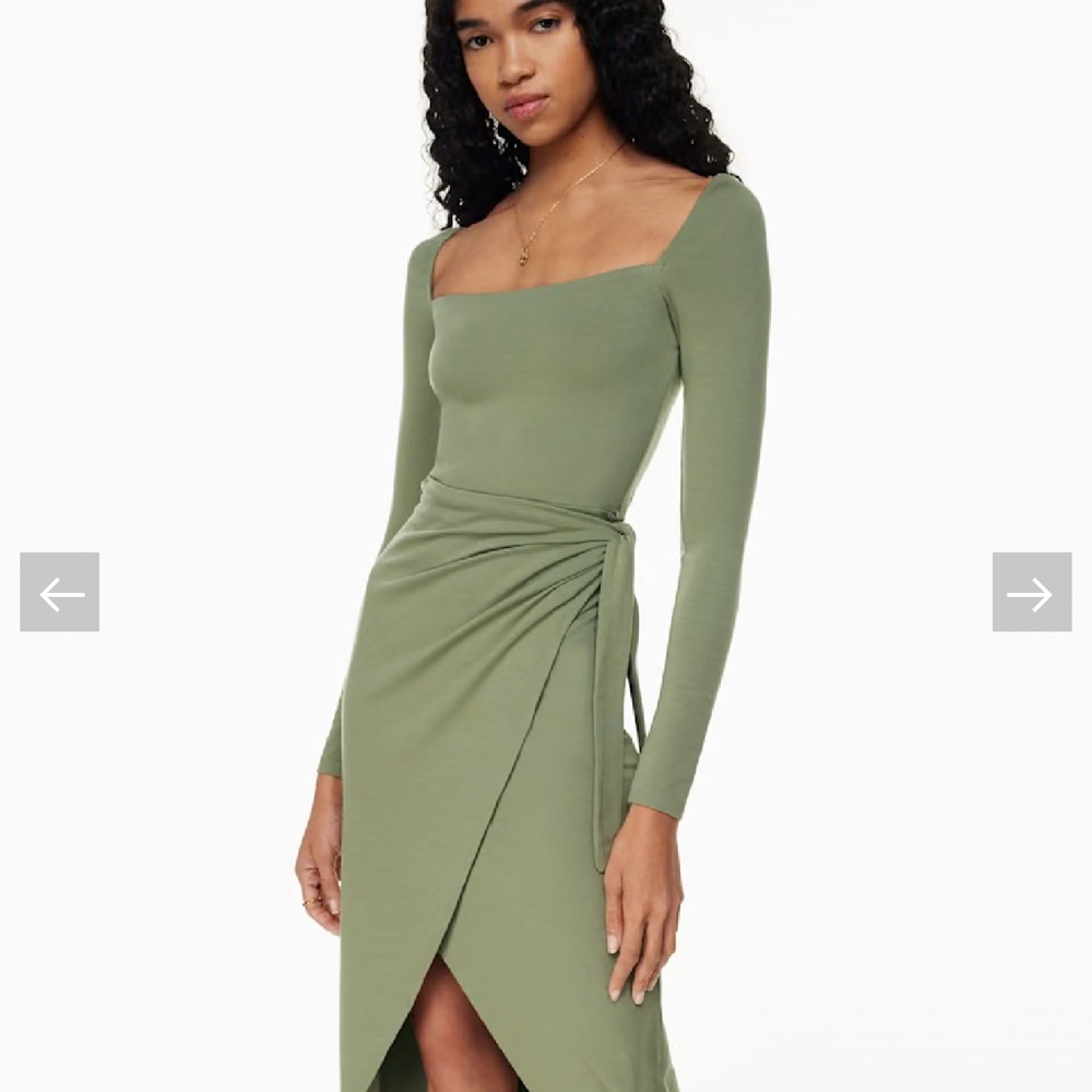 Aritzia Wilfred Saturn Longsleeve Midi Wrap Dress XL